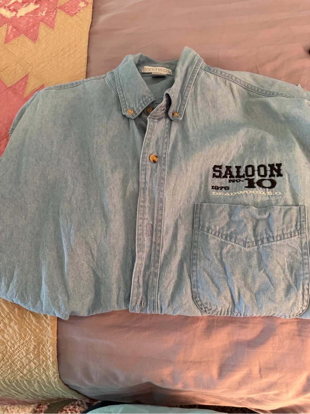 Vintage men’s Denim Saloon #10 Button-Down